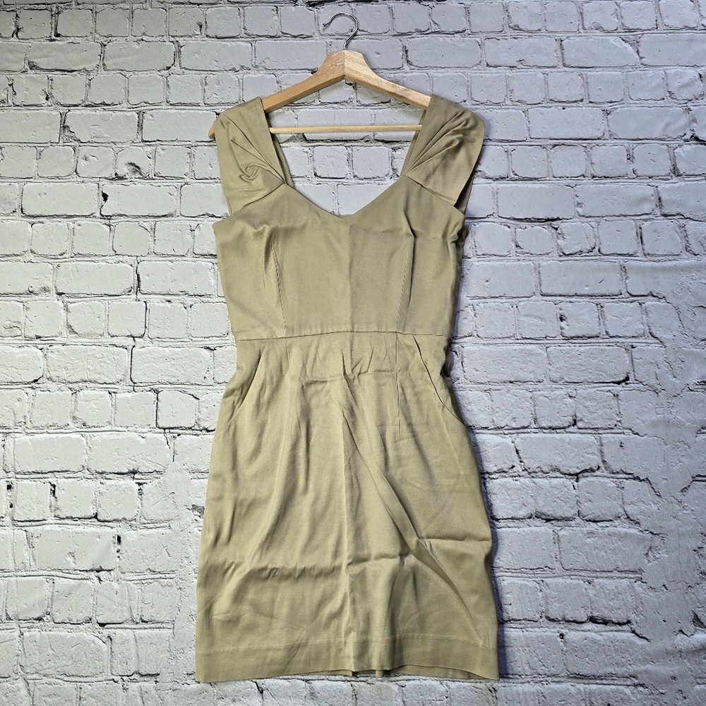 Barneys‎ New York Co-op Beige Neutral Sleeveless A-Line Classic Dress Size 4